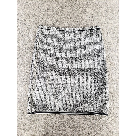 ESCADA Dresses & Skirts - Escada Womens Skirt 44 Black White Wool Nylon Blend Knit Straight Vintage